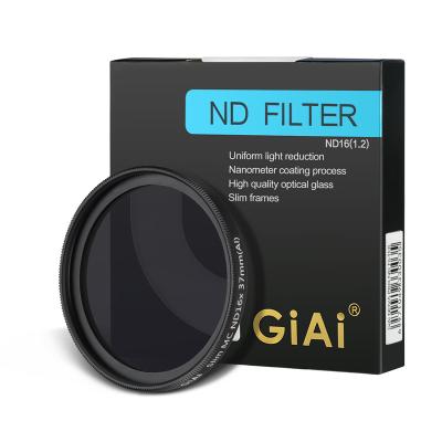 China Lightweight GiAi 37mm Camera ND Filter Multi Coating Neutral Density Reduction Filter for sale