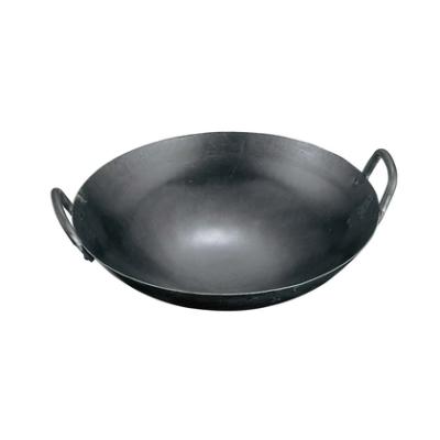 China Sustainable Non-Stick Cookware Frying Carbon Steel Wok With Double Ear Handles for sale