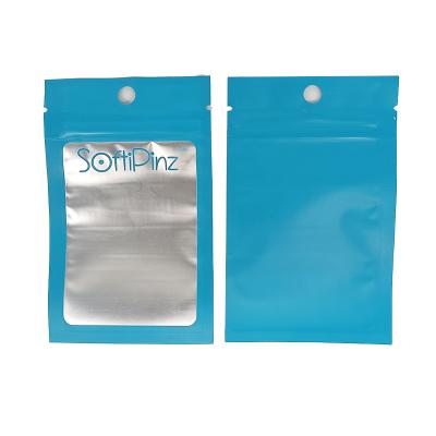 China Moisture Proof Jewelry Ziplock Packaging Foil Bags Aluminum Foil Plastic Bag With Clear Window And Hole à venda