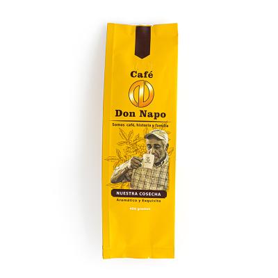 Китай 400G Food Grade Moisture Proof Yellow Coffee Bags With Valves Stand Up Foil Seal Gusset Bags продается