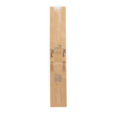 China Recyclable Custom Extended Baguette Recyclable Kraft Paper Bag With Clear Window for sale