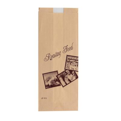 中国 Recyclable Flat Bread Packaging Customized Printed Kraft Paper Bags With Clear Window 販売のため