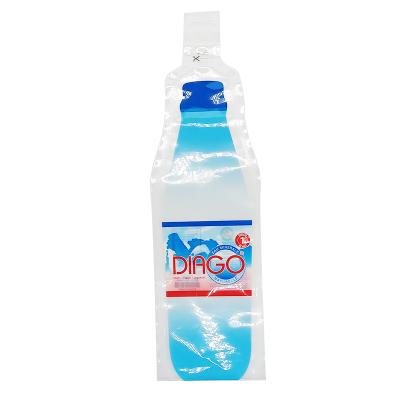 Cina Bottle Shape Moisture Proof Water Bags 330ml Liquid Holder Pouches Food Grade Plastic Heat Seal Bag in vendita