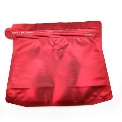 중국 Aluminum Foil Moisture Proof Diamond-Shape Red Coffee Bags Stand Up Pouch With Valve And Zipper 판매용