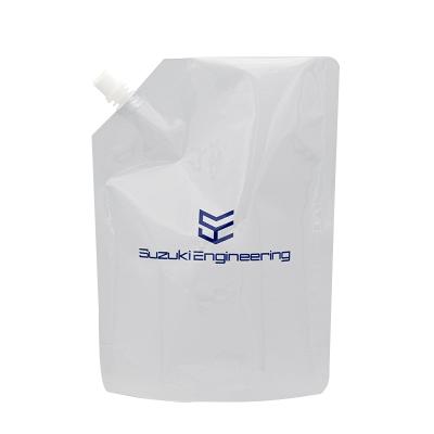 China Customized White Aluminum Foil Moisture Proof Stand Up Pouch Spout For Conrner Spout Bag for sale