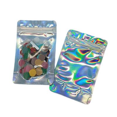 Китай Custom Plastic Packaging Bag Laser Zipper Moisture Proof Lock Bag Transparent Flat Bottom Pouch продается