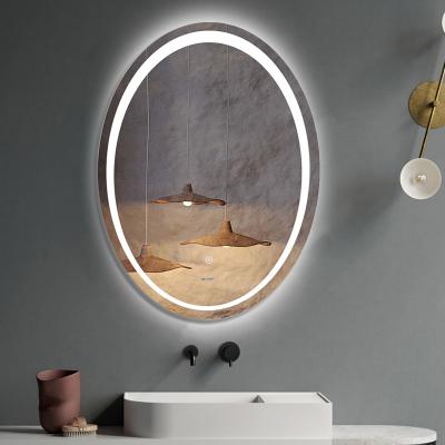 China High Quality Illuminated Xiaoke Smart Touch Screen Touch Switch Led Unique European Style Mirror For Bathroom for sale