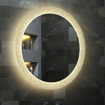 China Best Factory 2023 Luminous Custom Touch Screen Defogging Waterproof Led Smart Living Wall Mirror for sale