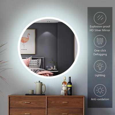 China 2023 Markets Modern Design Touch Screen Touch Switch Luminous Wholesale Smart Bathroom Wall Hanging Mirror for sale