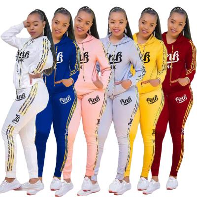 China 2021 Anti Wrinkle Autum Anti Wrinkle Women Solid Color Tassel Joggers Long Sweatsuit for sale