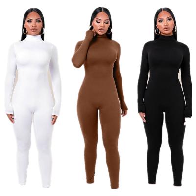 China QUICK DRY Bodycon Full Bodycon Women's Full Sleeve Thick Bodycon Fleece Support Gym Yoga Overall Tight One Piece Overall Fitness for sale