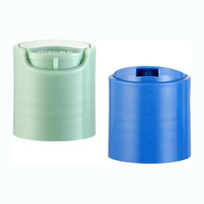 China High quality blue china manufacturer op disc cap disc top cap caps bottle 28/410 24/410 blue plastic bottle with pointed disc top cap shoulder for sale