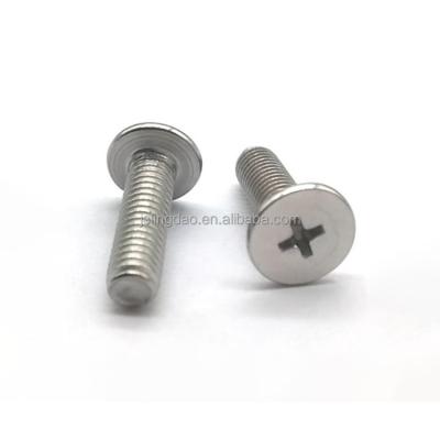 China Recess SS201 304 316Stainless Steel Flat Head Cross Thin Flat Machine Stainless Steel Large Screws Support Customization for sale