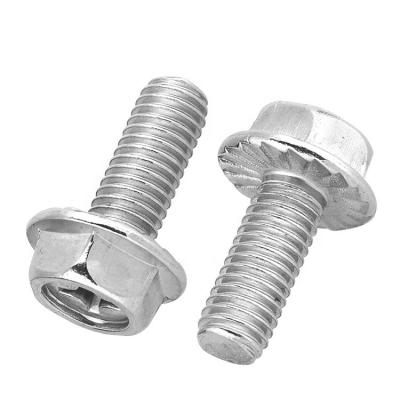 China Good Quality 18-8 Stainless Steel Cross Recessed M8 M10 Hexagon Head Flange Bolt for sale