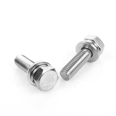 China Stainless Steel Stainless Steel 304 Combination Hex Head Bolts With Gaskets for sale