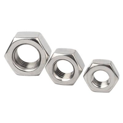 China Heavy Industry SS304 Stainless Steel Hex Nuts DIN934 M3 M4 M5 Machine Hex Nut for sale