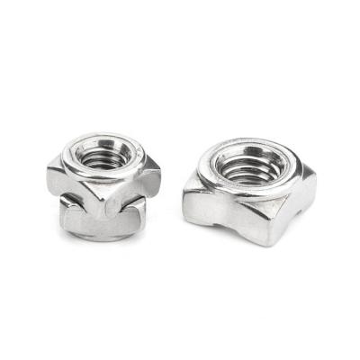 China Good Quality DIN928 M5 M6 Square Type Welding Heavy Industry SS304 Stainless Steel Nuts for sale