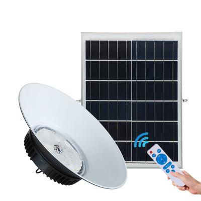 China Solar Garden Lamp 200W 10W Highbay Warehouse Fixture Led Solar Power UFO High Bay Light for sale