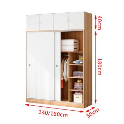 China Durable Customized Modern MDF Wooden Clothes Wooden Wardrobe For Bedroom for sale