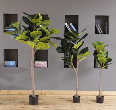 China Richicgarde Plastic Tree Plants Bonsai Faux Ficus Lyrata Greenery Greenery Plant UV Protection for sale