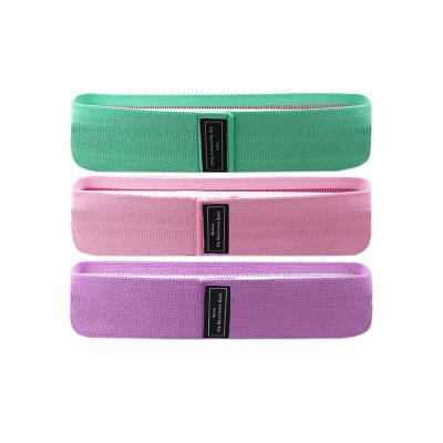 China Various Colors Polyester Fabric Elastic Yoga Band New Resistance Band Sports Band for sale