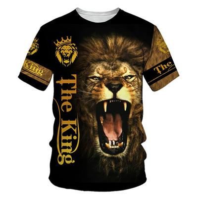 China Anti-Wrinkle Tiger Pattern Men's New Short Sleeve Summer Graphic T-Shirt For Mens Wear Customizable for sale