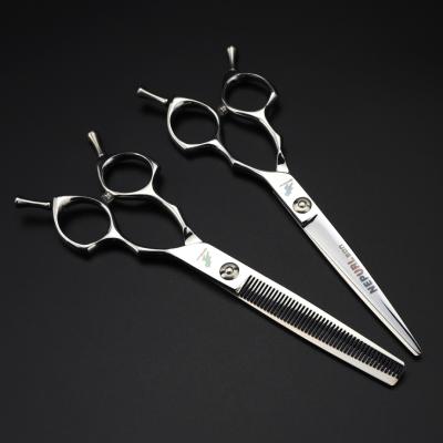 China New Fashion 6.5 Inch Ribbon Scissors Beauty Design Flat Tooth Hair Thinning Scissors Barber Scissors for sale