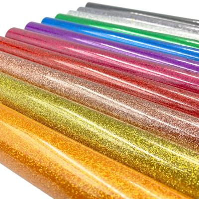 China Garment Foil Glitter Heat Transfer Glossy Vinyl Iron-on Iridescent Sparkle Heat Press HTV T-shirt Textiles Cricut Craft Cutter Film for sale