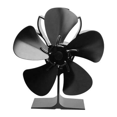 China Modern Aluminum Alloy 5 Blades Quiet Eco Stove Fan For Home for sale