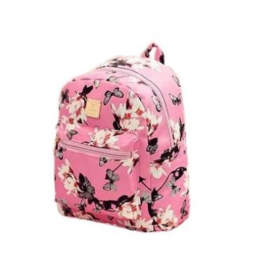 China 2021 Summer New Fashion Trend Women's Backpack Flower Printing Waterproof PU Leather Backpack for sale