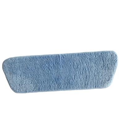 China Sustainable Clean Blue Microfiber Cleaning Scrubber Flat Floor Twist Mop Machine Head Pad for sale