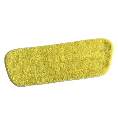 China Sustainable Wet Damp Mop Pad Refill Super Absorption Flat Mop Replacement Head Professional Floor Cleaning Product for sale