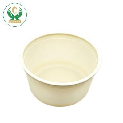 China Custom Disposable Cornstarch Disposable Bowl Logo Printed Ice Cream Cup Food Grade Eco Friendly Salad Bowl for sale