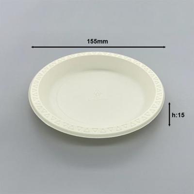 China Food Grade Disposable Eco-Friendly Plastic Disposable Dish Plate Compostable Biodegradable Round for sale