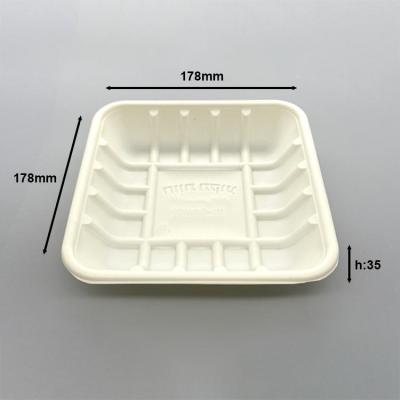 China Disposable Biodegradable Supermarket Fruit Meat Frozen Food Packing Vegetable Trays for sale