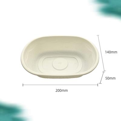 China Disposable Cornstarch Can Push Large Lunch Box Bento Box Bulk Food Container Hot Selling Products for sale