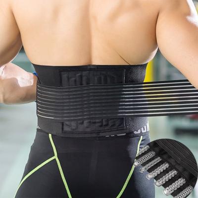 China B&M Fitness Adjustable Trimmer Belt Men's Sports Wrap Pain Relief Gym Trainer Lightweight Adjustable Waist Back Tie Up Elastic Band Lumbar Support for sale