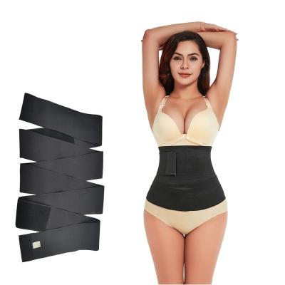 China B&M Women Extendable Flat Breathable Belly Wrap Belt Waist Trainer Tummy Belt Waist Trainer B&M Women Extendable Flat Compression Bandage Tummy Wrap for sale