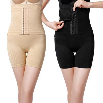 China Antibacterial Hot Selling Slim Body Shaper Tummy Control Hooks Waist Trainer Thong Panty Butt Lifter Underwear High Waist Slim Body Shaper for sale