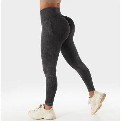 China B&M Gym Slim Fit Waist Fitness Yoga Wear Pants Booty Breathable High Compression Running Seamless Workout Sports Tights Gaiters For Women for sale