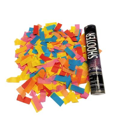 China Party supplies turn the handle and it shoots colorful confetti into the air biodegradable party popper for sale