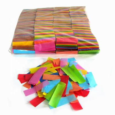 China Flame Retardant Tissue Paper 17mm*55mm Tissue Confetti Paper For Wedding Party for sale