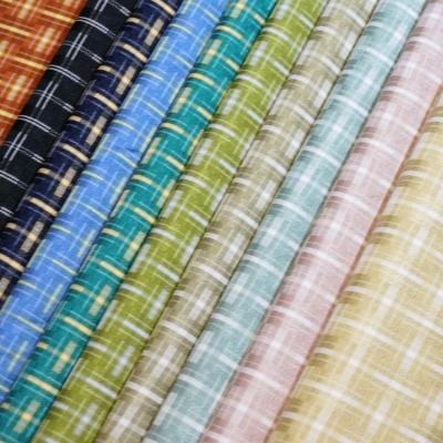 China Wholesale Price Polyester Spandex Stretch Men Plaid Wrinkle Resistant Suits Fabric For Clothing for sale