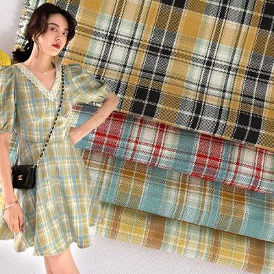 China Breathable Popular Yarn Dyed Check Shirt Fabric For Women Dress And Suits for sale