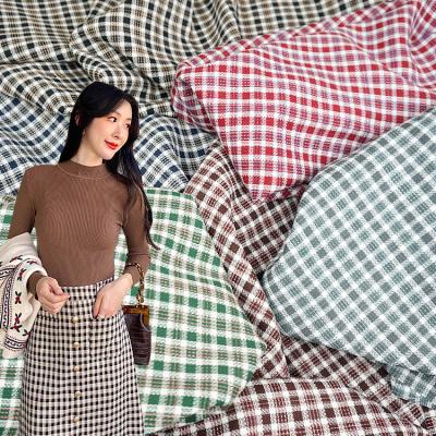 China Fast Delivery TR Rayon / Polyester Tear - Resistant Check Pants Fabric For Dress Woman Material for sale