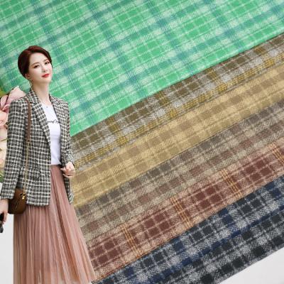 China Factory price breathable wholesale yarn dyed woven tartan plaid fabric for overcoat for sale