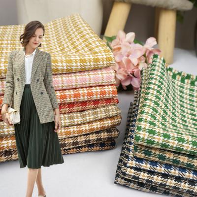 China Factory Outlet Stretch Polyester Plaid Tear-Resistant Fabric For Suits Tartan for sale