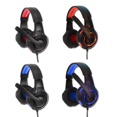 China Headband PC USB Gaming Earphone Lighting Gaming Cable Headset For PC PS4 Game for sale