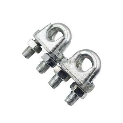 China ZINC Galvanized Snap Lock U Head Rope Steel Wire Clamp Rolling Head Steel Wire Clamp for sale