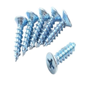 China Flat Steel And SUS 201 DIN 7982 304 Flat Head Screw M4 M4.2 M5 Countersunk Self Tapping Screw M6 for sale